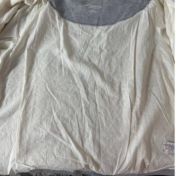 Soft Surroundings Cardigan Women XL NWOT Cream Sequin Gray Sparkle Holiday Top - Picture 4 of 9